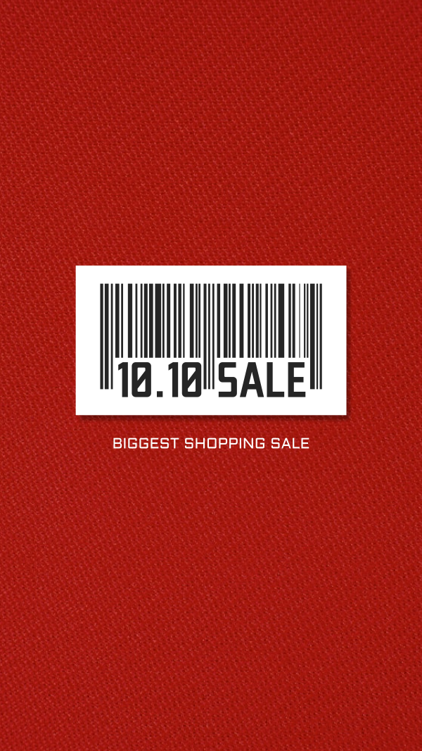 10.10 Sale Barcode Instagram Story Design Image Preview