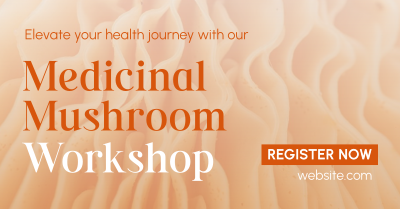 Minimal Medicinal Mushroom Workshop Facebook ad Image Preview