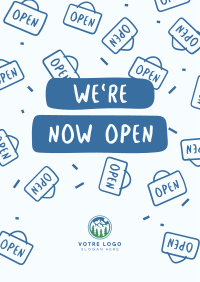 We're Open Pattern Poster Design