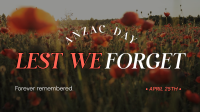 Red Poppy Lest We Forget Animation Image Preview