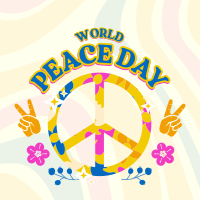 Hippie Peace Instagram post Image Preview