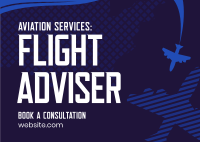 Aviation Flight Adviser Postcard Image Preview