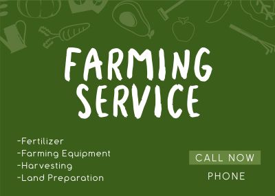 Farm Services Postcard Image Preview