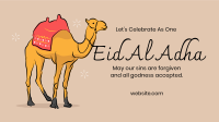 Eid Al Adha Camel Facebook Event Cover Design