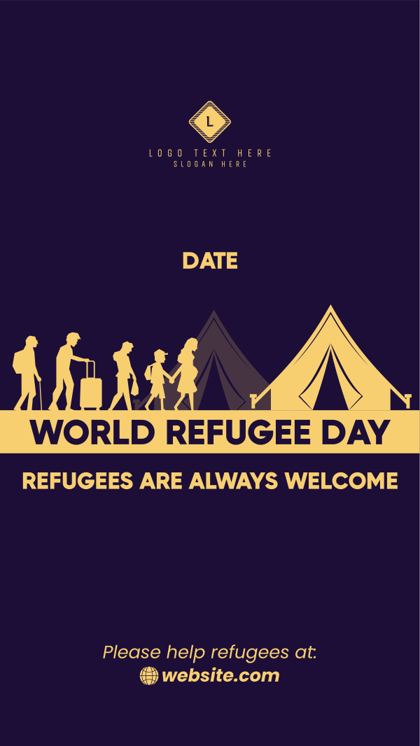 Refugee Day Facts Instagram Story Design Image Preview