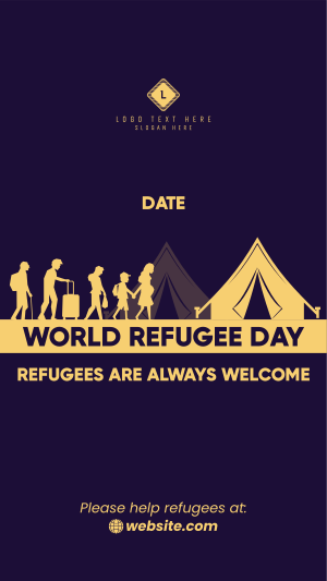 Refugee Day Facts Instagram story Image Preview