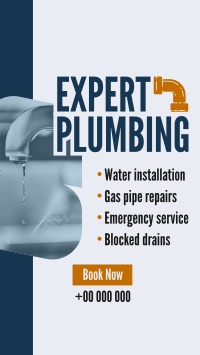 Minimalist Expert Plumbing TikTok Video Preview