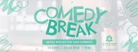 Comedy Break Podcast Facebook Cover Design