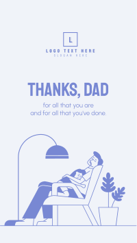 Daddy and Daughter Sleeping Instagram Story Design