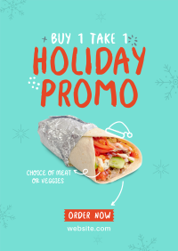 Shawarma Holiday Promo Poster Design