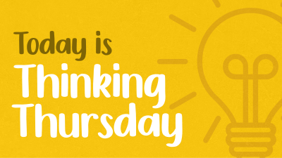 Minimalist Light Bulb Thinking Thursday Facebook event cover Image Preview