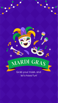 Mardi Gras Celebration Instagram Story Design