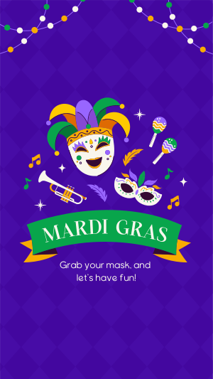 Mardi Gras Celebration Instagram story Image Preview