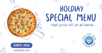 Holiday Pizza Special Facebook Ad Design