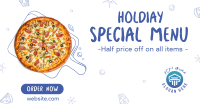 Holiday Pizza Special Facebook Ad Image Preview