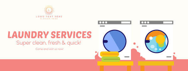 Laundry Services Facebook Cover Design Image Preview