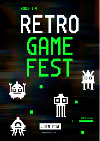 Retro Game Fest Flyer Design