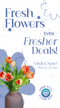 Fresh Flowers Sale Instagram story Image Preview