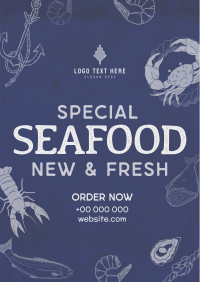 Rustic Seafood Restaurant Poster Image Preview