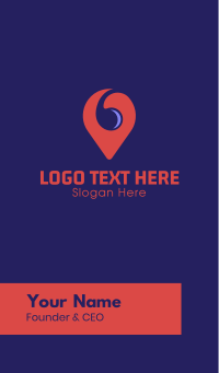 Spiral Location Pin Business Card Design