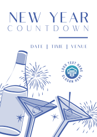 Countdown Fireworks Flyer Design