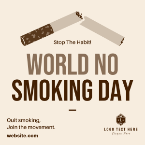 World No Smoking Day Instagram post Image Preview