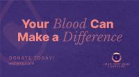 Minimalist Blood Donation Drive Facebook event cover Image Preview