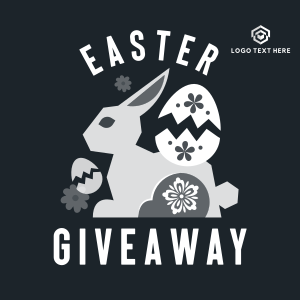 Floral Easter Bunny Giveaway Instagram post Image Preview
