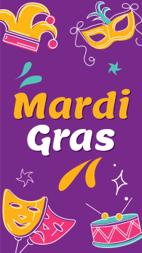 Mardi Gras YouTube Short Design