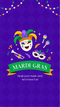 Mardi Gras Celebration YouTube Short Design