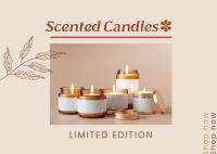 Limited Edition Scented Candles Postcard Image Preview