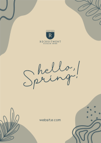 Hey Hello Spring Poster Design