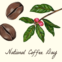 National Coffee Day Illustration Instagram post Image Preview