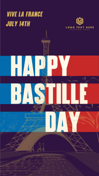 Bastille Day YouTube Short Design