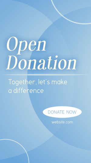 Together, Let's Donate Facebook story Image Preview