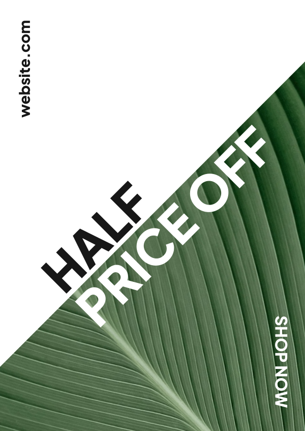 Half Price Plant Poster Design Image Preview