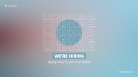 Soft Blue Hiring Facebook Event Cover Image Preview