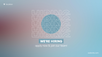 Soft Blue Hiring Facebook event cover Image Preview