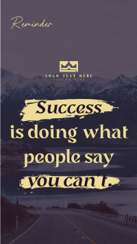 Success Motivational Quote Facebook story Image Preview