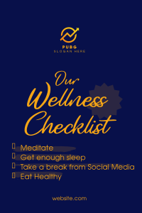 Wellness Checklist Pinterest Pin Image Preview