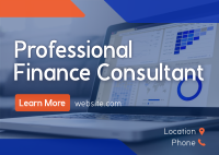 Professional Finance Consultant Postcard Image Preview