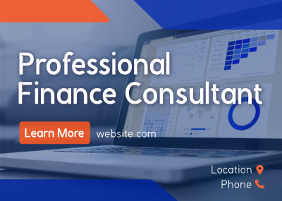 Professional Finance Consultant Postcard Image Preview