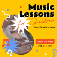 Music Lessons for Kids Linkedin Post Design