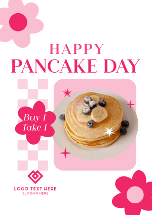 Cute Pancake Day Poster Image Preview