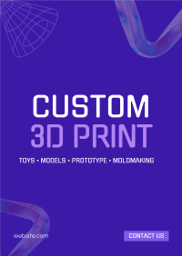 Professional 3D Printing  Poster Design