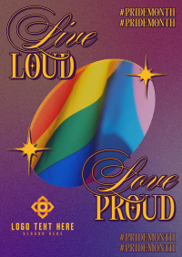 Retro Pride Month Poster Image Preview
