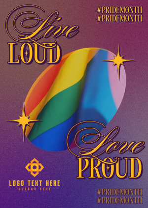 Retro Pride Month Poster Image Preview