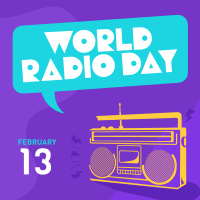 Retro Radio Day Instagram Post Design