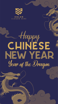 Chinese New Year Dragon Facebook Story Design