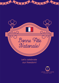 Bastille Day Badge Poster Design